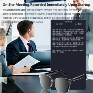 Gafas de sol autocebantes inteligentes, gafas de traducción AI, lentes polarizadas filtrantes, Audio, micrófono y altavoces integrados, asistente de voz y táctil