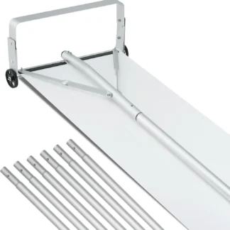 Rastrillo para techo de nieve, pala para techo de aluminio de 30 pies de alcance con paño deslizante, herramienta de extracción de nieve con hoja Premium de 19", segura en el techo
