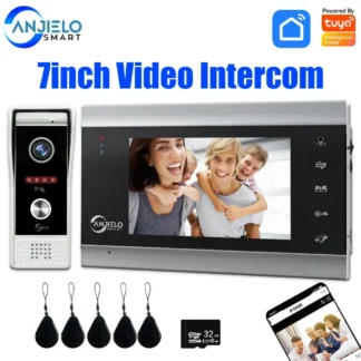 Intercomunicador de vídeo para casa, Monitor de 7 pulgadas, intercomunicador para casa, timbre de puerta con cámara, 1080P
