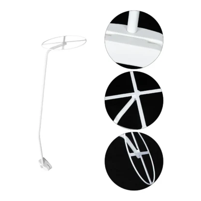 Soporte para poste de mosquitera para niños, marco de soporte, dosel Universal blanco para cuna, anillo de red que se adapta a la mayoría de los camas, fácil instalación