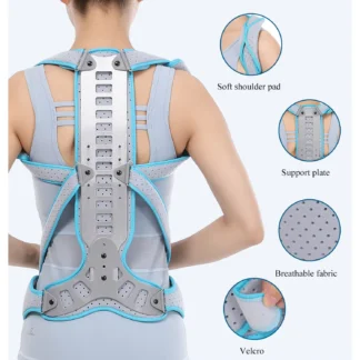 Cinturón de soporte Lumbar para espalda, soporte ortopédico ergonómico ajustable para corrección de postura, alivio del dolor