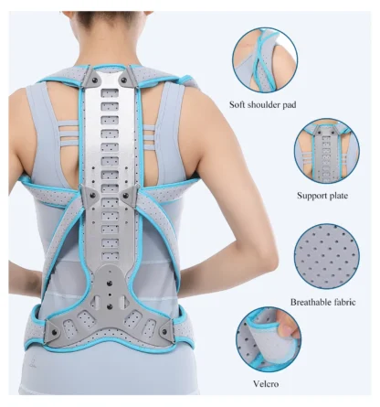 Cinturón de soporte Lumbar para espalda, soporte ortopédico ergonómico ajustable para corrección de postura, alivio del dolor