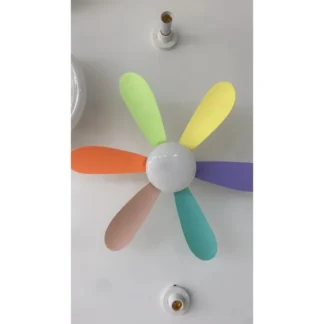 Luz de ventilador de techo, ventilador de techo de alto flujo de aire con base E27 de 40W con control remoto, aspa de ventilador extraíble, ajuste de 3 velocidades