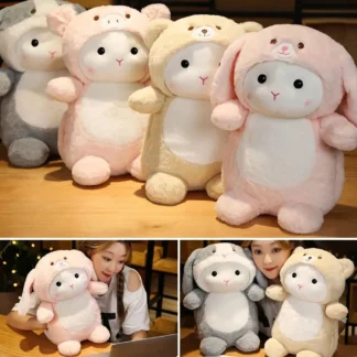 Regalos divertidos calentador de manos de invierno de felpa con bolsillo juguetes de peluche de dibujos animados Kawaii Animal suave cerdo conejo
