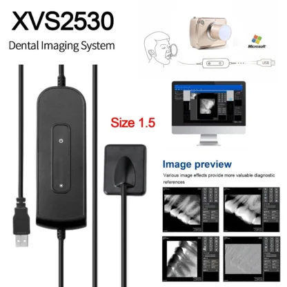 Tamaño del sistema de imagen intraoral digital USB del sensor RVG de rayos X dental: 1,5