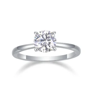 Kfvanfi elegante anillo de mujer de Plata de Ley 925 de moissanita de 1-2 quilates joyería fina