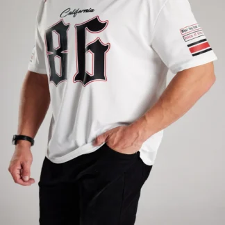 Camiseta con estampado de California 86 para hombre, camiseta deportiva de manga corta para mujer, ropa informal Unisex para uso diario, camiseta de carreras de verano para hombre