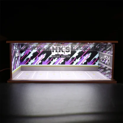 Xufan-modelo de escena de construcción Diorama para garaje, miniaturas con luces, escala 1:64, estacionamiento, 1/64