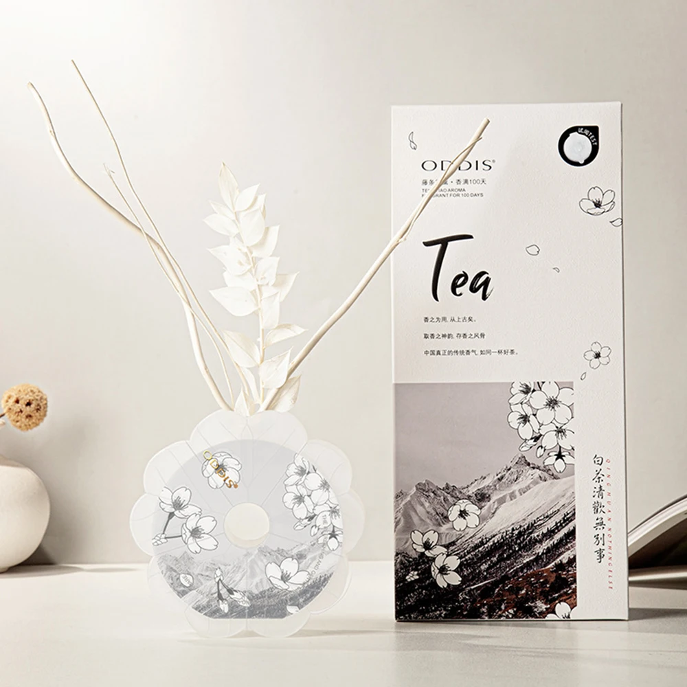 Difusor perfumado floral de lujo 80 ml, fragancia de 3-4 meses, decoración elegante para dormitorio, regalo premium para mujeres, eliminador de olores