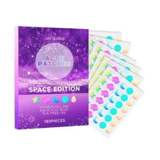 Parches hidrocoloides para el acné, herramienta de belleza correctora para el acné, con estrellas bonitas, vendajes coloridos para la curación facial, 180 piezas