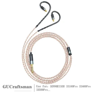 GUCraftsman 5N OFC Cable de actualización de auriculares de cobre + grafeno Cable equilibrado de 4,4mm para SENNHEISER IE100Pro IE500Pro IE400Pro