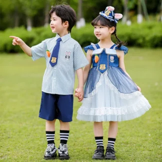 Trajes de escenario para niños y niñas, conjunto de ropa de Hip Hop, vestido de Lolita, uniforme escolar para bebés, Ropa de baile Cosplay, traje de actuación