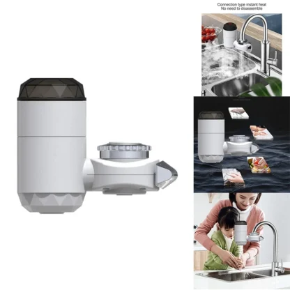 Calentador de agua instantáneo eléctrico, grifo de agua caliente instantáneo para grifo de lavabo de baño, calentador de agua instantáneo