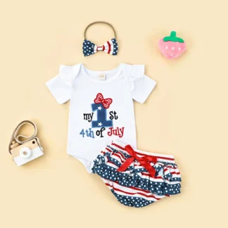 Adorable conjunto de verano para niña, mameluco sin mangas con estampado floral, pantalones cortos a juego y diadema para recién nacidos