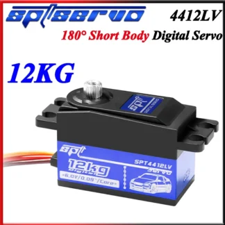 SPT 4412LV 12KG Servo digital de engranaje metálico de perfil bajo 180 °   Para 1/10 1/12 RC coche rastreador Robot de ala fija TRX4 SCX10 cuerpo corto