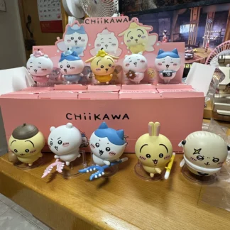 Chiikawa Happy Partner Series caja ciega Usagi Mini muñeca figura de acción caja misteriosa cura adorno de escritorio juguetes para niños regalos de cumpleaños