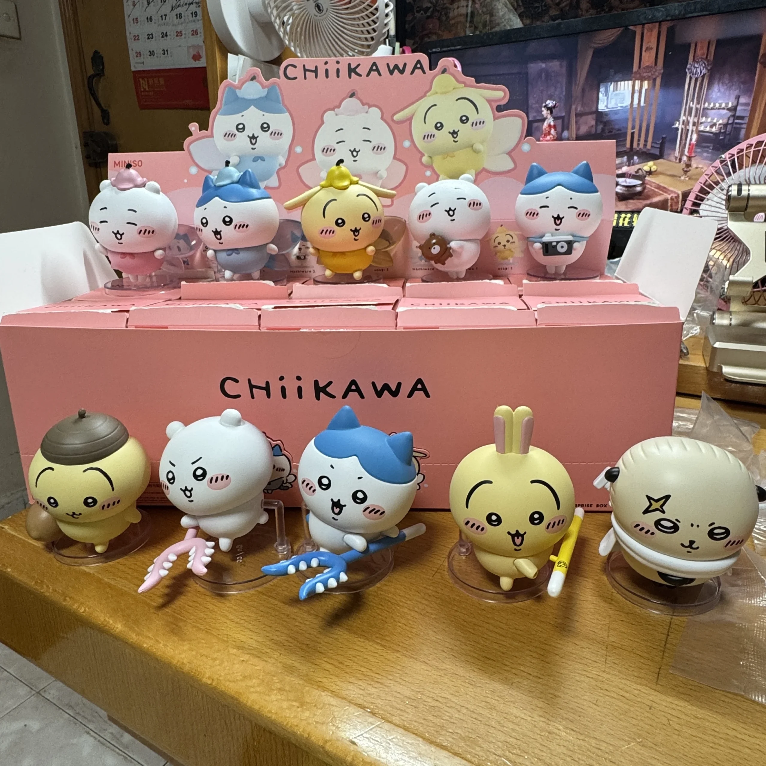 Chiikawa Happy Partner Series caja ciega Usagi Mini muñeca figura de acción caja misteriosa cura adorno de escritorio juguetes para niños regalos de cumpleaños