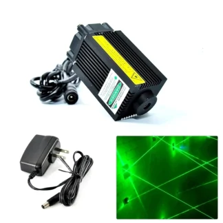 Diodo láser enfocable de alto brillo, 532nm, 100mW, 33x55mm, sala de Escape, mira de largo alcance con adaptador de 12V
