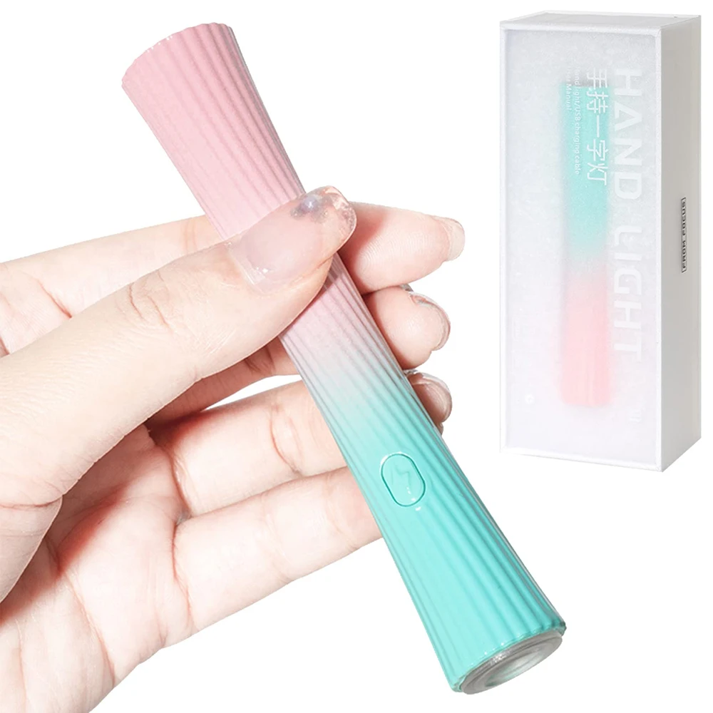 Lámpara de uñas recargable, luz UV de mano para uñas de Gel, Mini luz de uñas, lámpara LED portátil para uñas, secador de uñas para esmalte de uñas de Gel