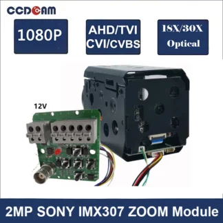AM20Z18 2MP 1080P AHD TVI CVI CVBS 4 en 1 módulo de cámara CCTV con lente de Zoom óptico 18X 30X y interfaz de Control de Panel trasero OSD