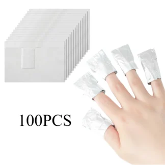 100 unids/bolsa profesional de aluminio para quitar uñas, envolturas para decoración de uñas, removedor de Gel para remojo, herramientas de manicura