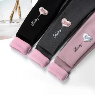 2-10 Years Old Fashion New Autumn And Winter Girls Fleece-lined Pants Warm Children Pants Padded Leggings Pants Kids Trousers