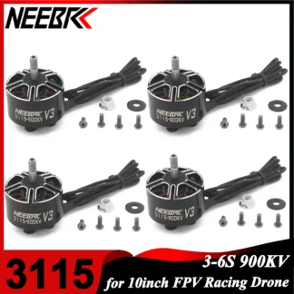 4 Uds NEEBRC 3115 900KV 3-6S Dron de carreras con visión en primera persona Motor sin escobillas para RC Multirotor Clase X APEX 9/10 pulgadas XL10 Cinelifter de largo alcance