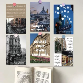 Pósteres de tarjetas de calles británicas, monopatín Stiekcr, regalo de dibujos animados, equipaje vivo, papelería, casco, regalos, decoración de habitación, 10 Uds.