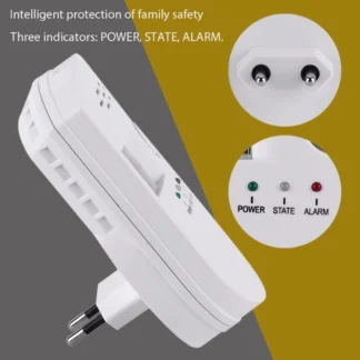 BRJ-502D Detector Digital de Gas Natural enchufable, alarma de Gas para el hogar de alta sensibilidad, Monitor de fugas de Gas Combustible para el hogar y la cocina