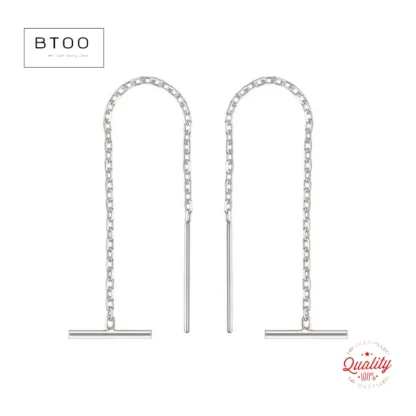 Accesorios de joyería de plata de ley 925, enhebrador de 65 mm, cable CC, barra de 10 mm, componentes para los oídos, venta al por mayor