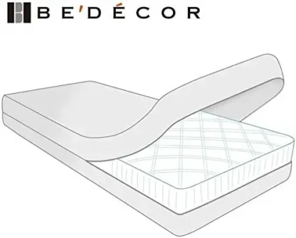 Bedecor Juego de 2 fundas protectoras de colchón Queen con cremallera para colchón de profundidad de 3 "-6", orina a prueba de líquidos completamente revestida
