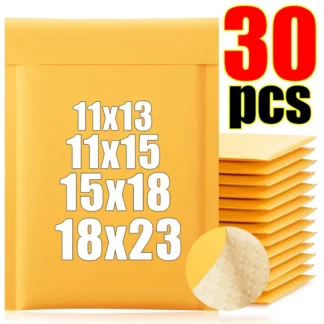 Sobres de burbujas de papel Kraft, bolsas de embalaje acolchadas amarillas, paquetes de correo, bolsas de envío de correo autoselladas, bolsa de sobre, organizador de almacenamiento