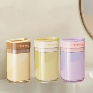 Taza de lavado de viaje de dopamina de plástico, taza ligera para enjuague bucal de gran capacidad, drenable con cepillo de dientes plegable, taza de agua de viaje