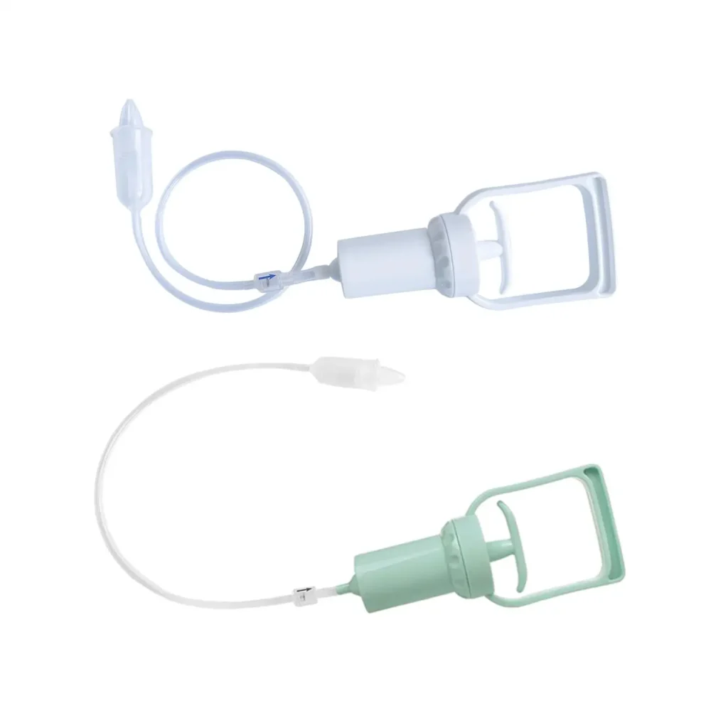 Aspirador de nariz con extractor manual para bebé, moco, fuerte succión, ventosa de nariz reutilizable para bebés pequeños