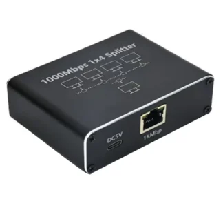 Conmutador adaptador Gigabit 1000Mbps RJ45 Ethernet Splitter 1 a 4 para conectividad de red de alta velocidad