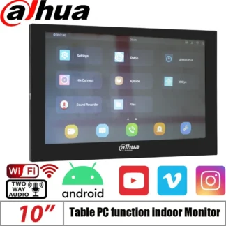Dahua-videoportero POE VTH5341G-W DHI-VTH5341G-W Android, Monitor interior de 10 pulgadas y timbre con micrófono y pantalla táctil Wi-Fi