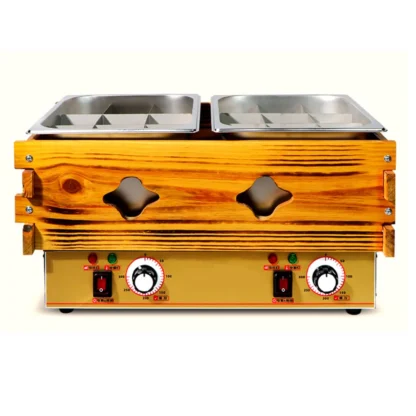 Caldera eléctrica comercial Oden, 2 tanques, 18 rejillas, Kanto Maker, 20 litros, olla caliente, máquina de cocina para aperitivos callejeros
