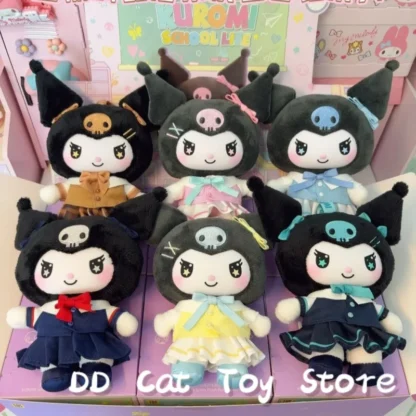 Caja ciega de vinilo de la serie Life escolar Toptoy Sanrio Kuromi, bonito juguete de moda Kuromi, bolsa de felpa, colgante, caja sorpresa personalizada