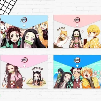 Bolsa de archivo de carpetas de Anime A4, organizador de documentos, bolsa de almacenamiento, regalo de papelería