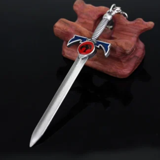 Thundercats arma espada colgantes llavero Metal León marca Logo llaveros hombres película joyería llavero Chaveiro