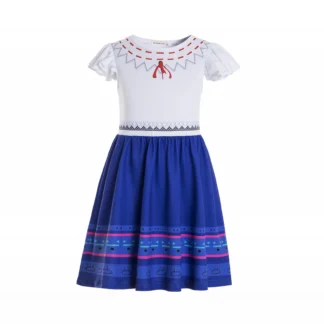 Vestido para niña, traje de la película de Elizabeth Encanto, para cumpleaños, con flores púrpuras