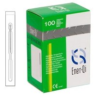 Aguja de Acupuntura Mango Plata con Cabeza Redonda y sin Guía 100 agujas (0,32x75mm / 30x3cun) Ener-Qi