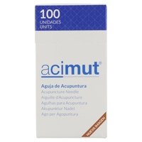 3 x Aguja acupuntura con cabeza redonda sin guía (0,26x40mm) 100 unidades - Acimut