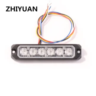 Luz Led estroboscópica de 5 cables, luces de advertencia síncronas, iluminación intermitente de emergencia superior brillante, lámpara lateral intermitente a prueba de agua
