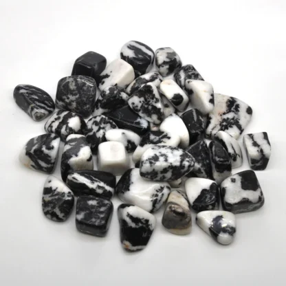 Piedras naturales de cebra en blanco y negro, cristales curativos a granel, piedras preciosas pulidas de Reiki, decoración de Acuario, colección de minerales