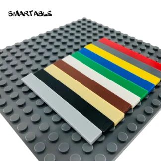 Azulejo a granel inteligente 1x8 con ranura, tachuelas planas, bloques de construcción, piezas MOC, juguete para niños, Compatible con las principales marcas 4162, 450 unids/lote