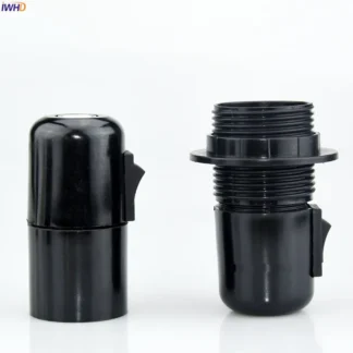 IWHD-soporte de lámpara E27 de plástico, 110-220V, interruptor resistente al calor, enchufe E27, portalámparas CE UL