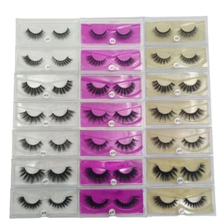 Pestañas 3D de visón falso, maquillaje de tira completa, hechas a mano, lujo dramático, cilio falso