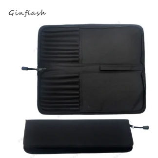 Ginflash-pincel profesional portátil para pintura al óleo, 16 agujeros, estuche para pinceles de acuarela, cuchillo, estuche para bolígrafo de papel, juego de dibujo, solo bolsa