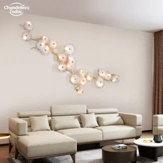 Aplique de pared de cobre LED, lámpara de pared de latón, iluminación de pared de cobre, iluminación de vestíbulo para decoración del hogar, Hotel, sala de estar y comedor